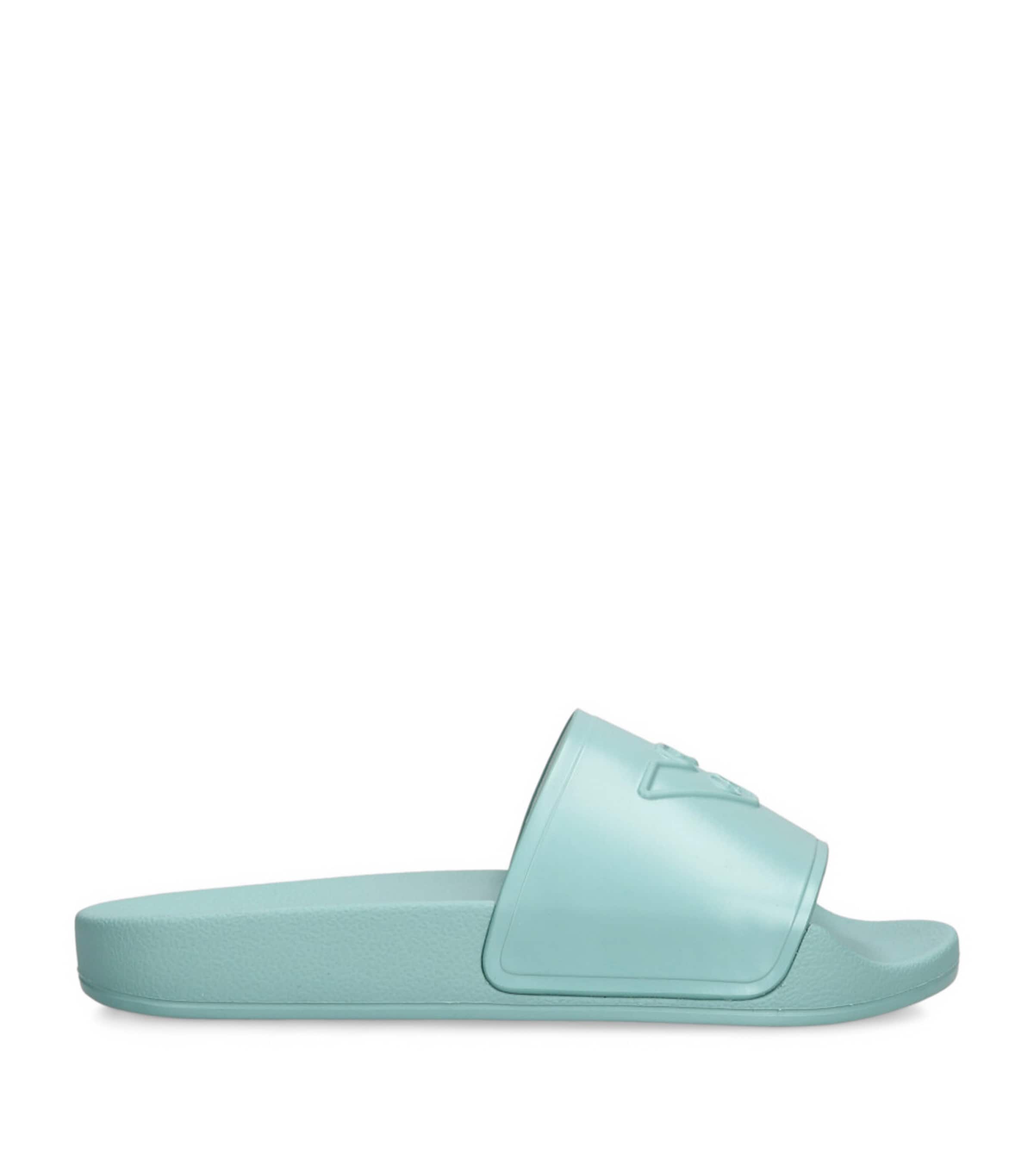 Giorgio Armani Logo Slides Teal Image 1