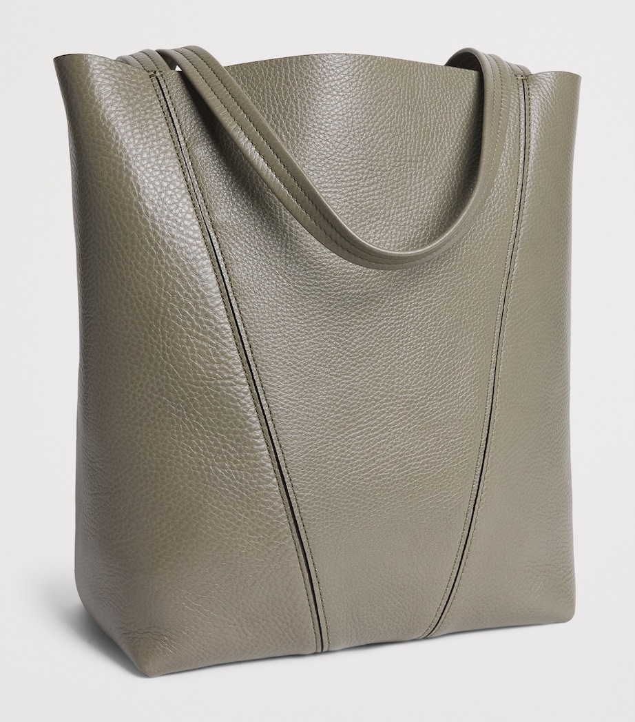 Medium Leather Spin Tote Bag ALOE GREEN Image 2