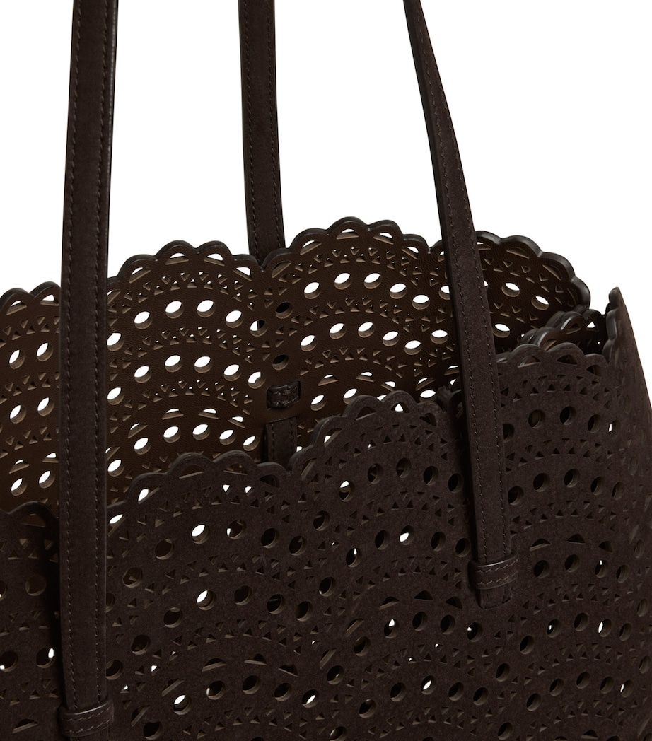 Alaïa Leather Mina Vienne Top Handle Bag Dark Brown Image 3