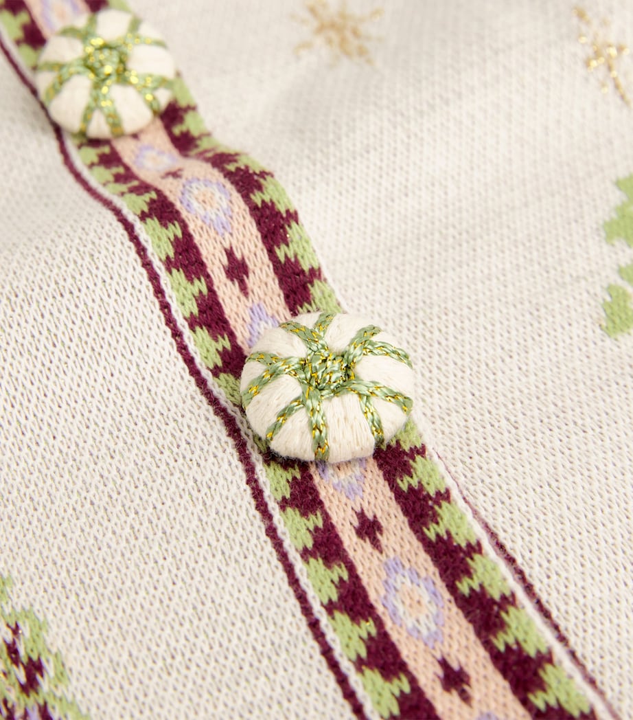 Jacquard Written In The Stars Coat WRTN IN TH STRS CREM Image 5