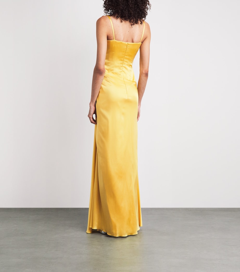 Gaurav Gupta Womens Silk Solar Radiance Gown Canary Yellow Image 4