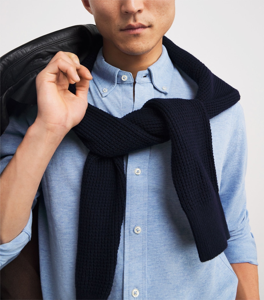 Cotton Featherweight Mesh Shirt BLUE Image 6