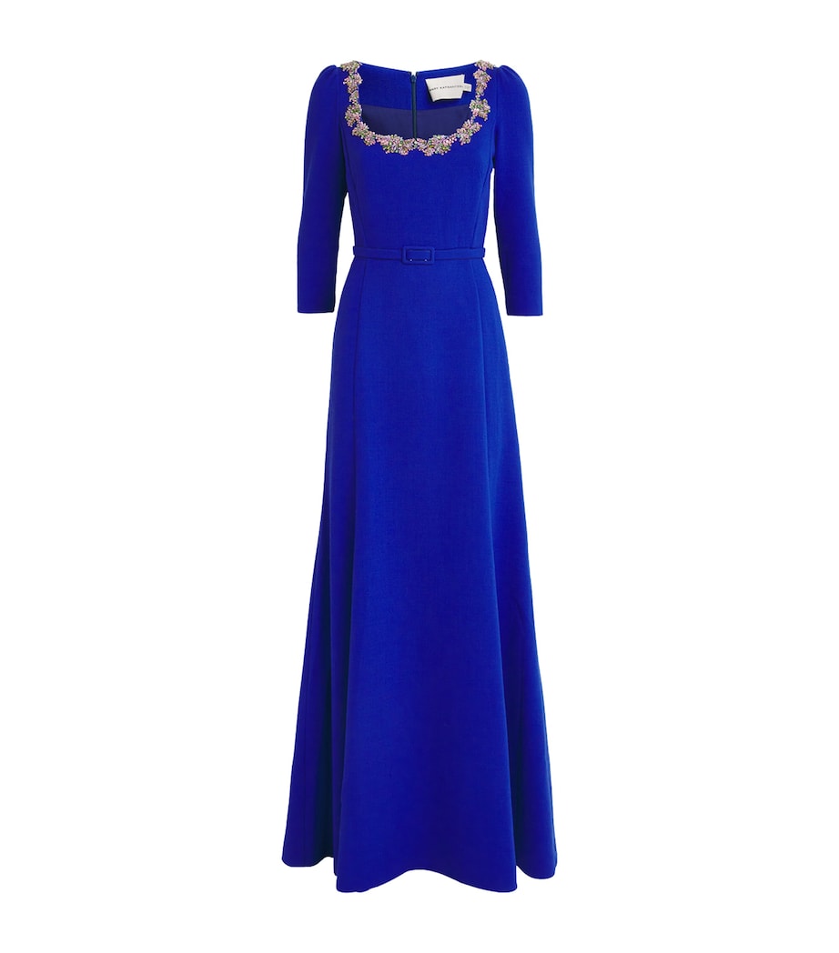Wool Embellished Gown BLUE Image 1