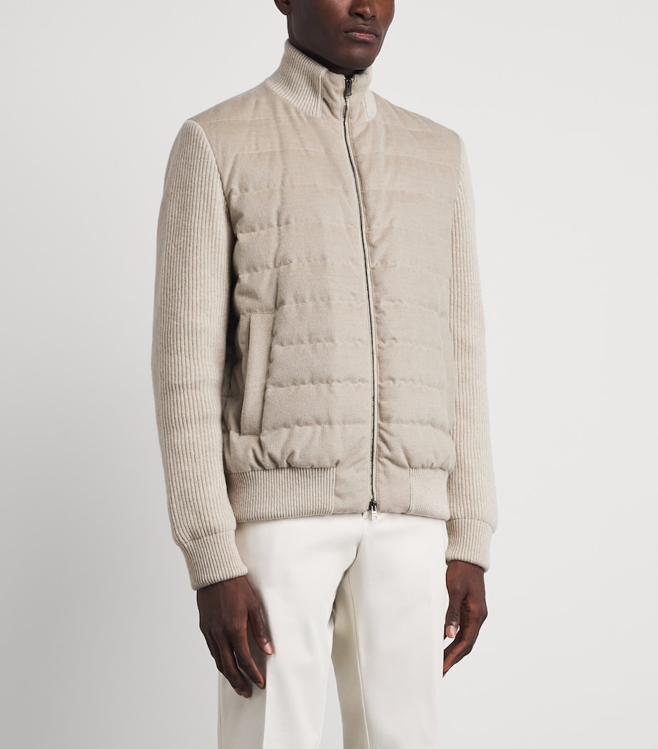 Herno Mens Quilted Hybrid Jacket Chantilly Image 4
