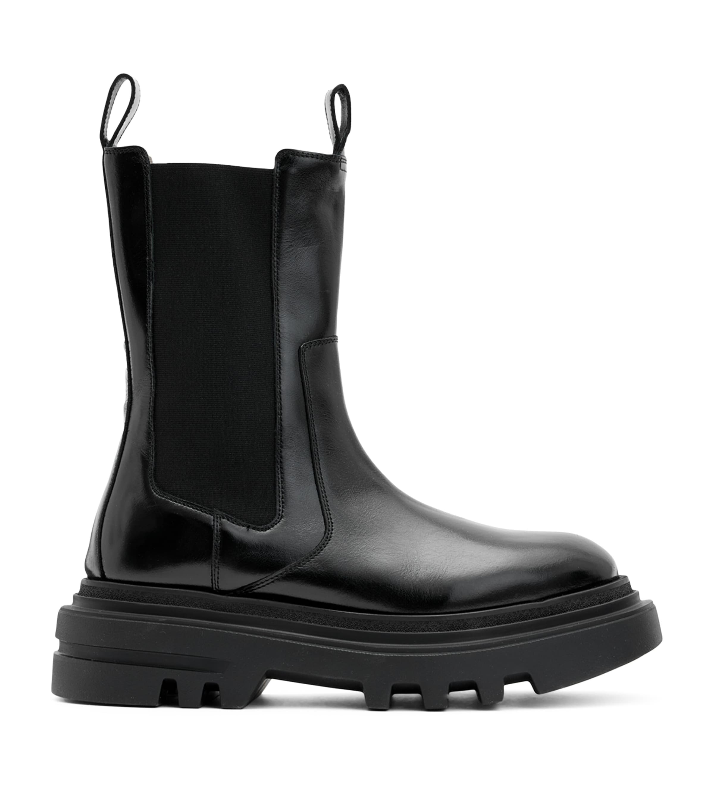 Allsaints Alex Lug Sole Chelsea Boot In Black