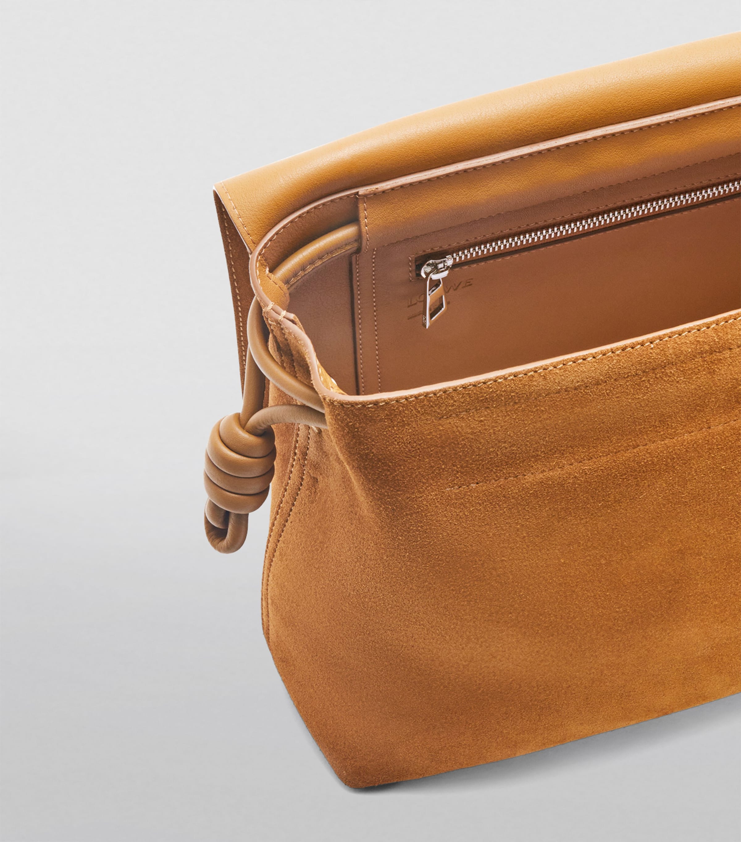 Suede Flamenco Satchel TOBACCO Image 4