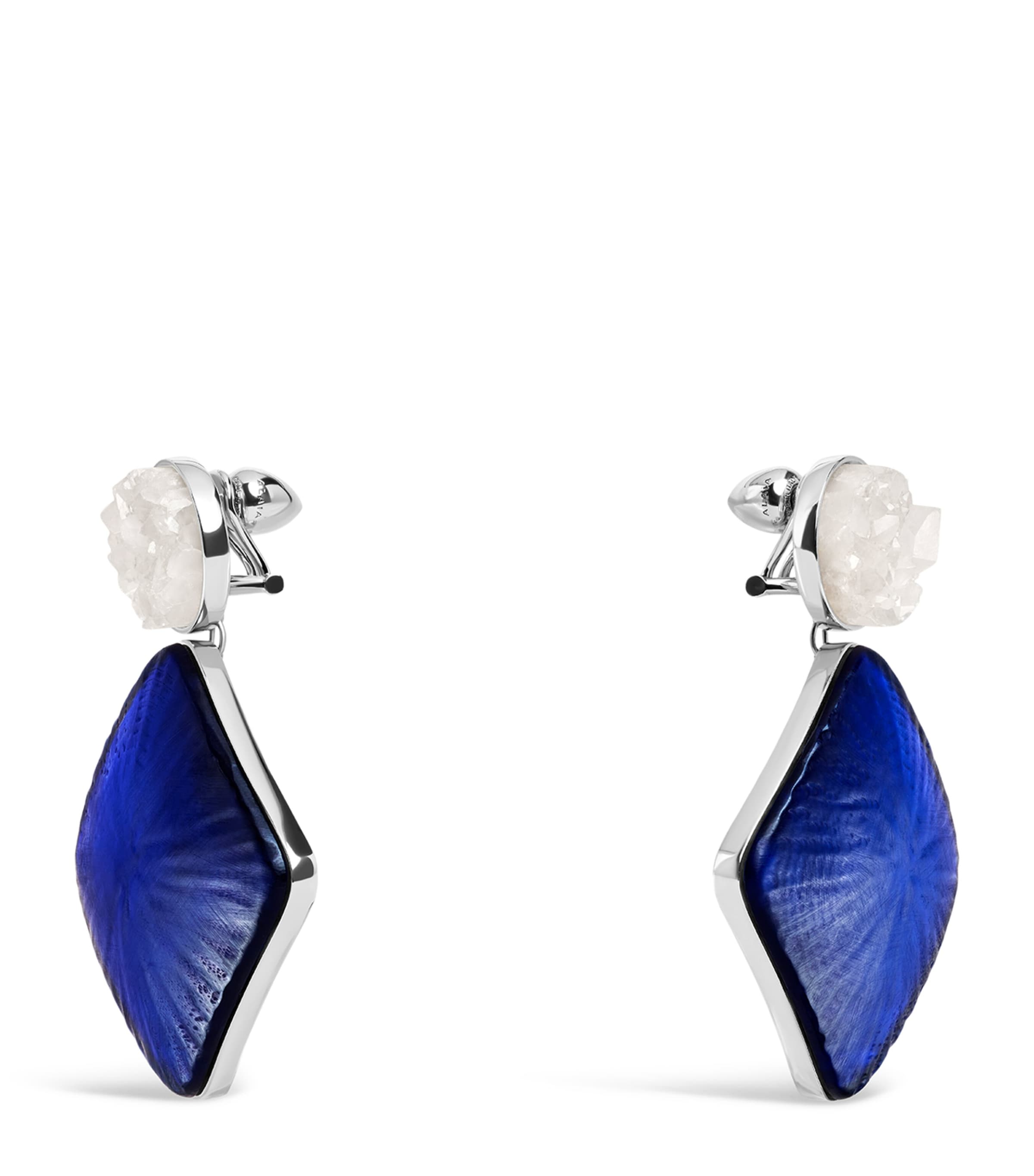 Alaïa Crystal Pendant Earrings Noir Image 3