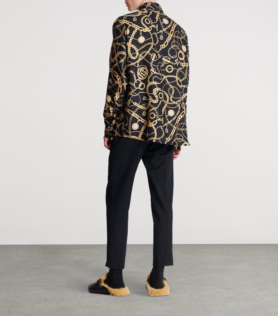 Silk Chain Print Shirt EAD NOIR/OR Image 3