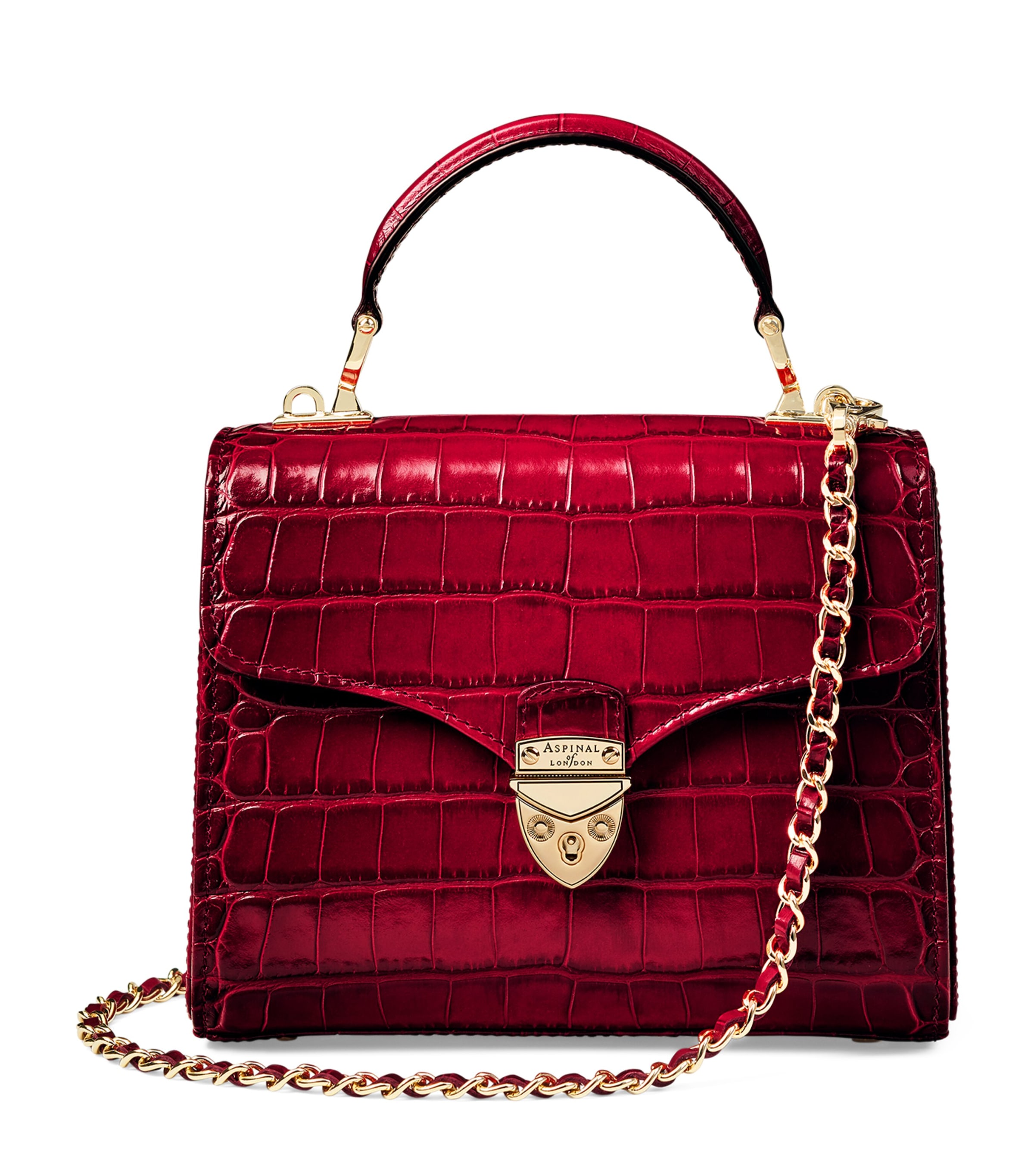 Aspinal Of London Midi Mayfair Top-handle Bag In Red