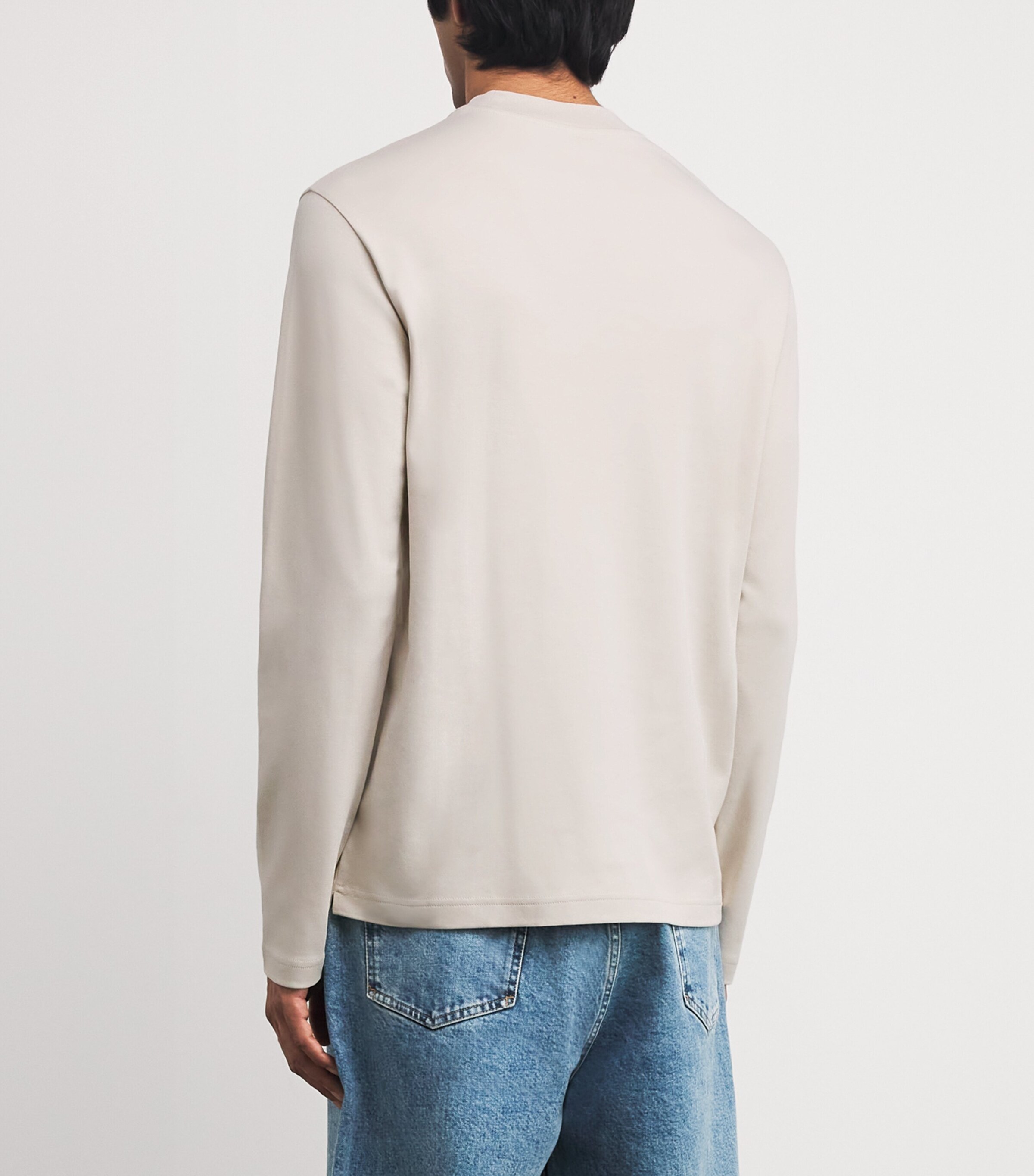 Cotton Logo Long-Sleeve T-Shirt F1057 Image 4