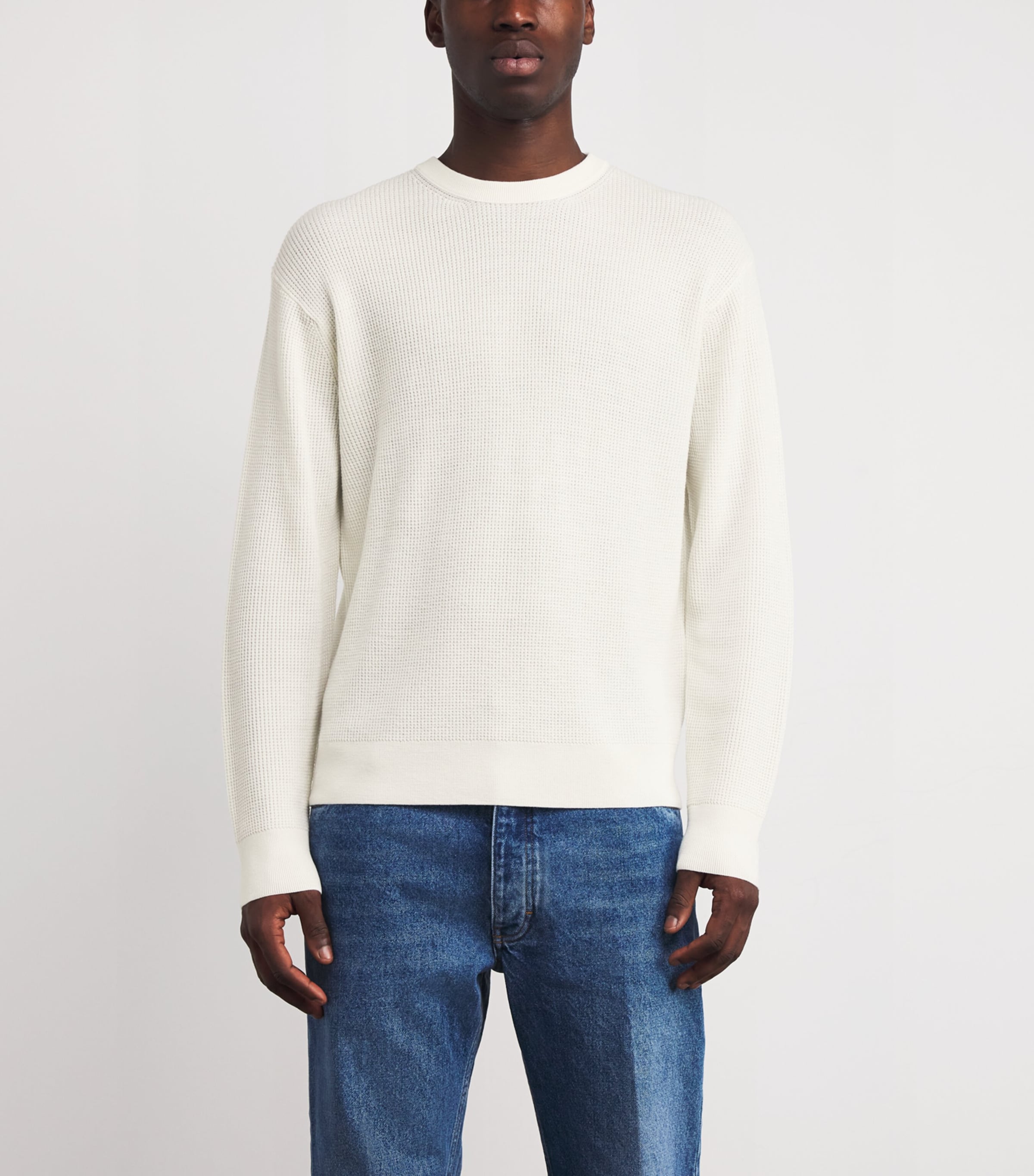x Aaron Levine Merino-Cashmere Portland Sweater PARCHMENT Image 3