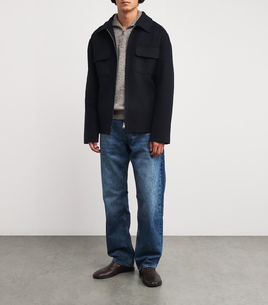 Wool-Blend Zip-Up Jacket NAVY BLUE Image 2