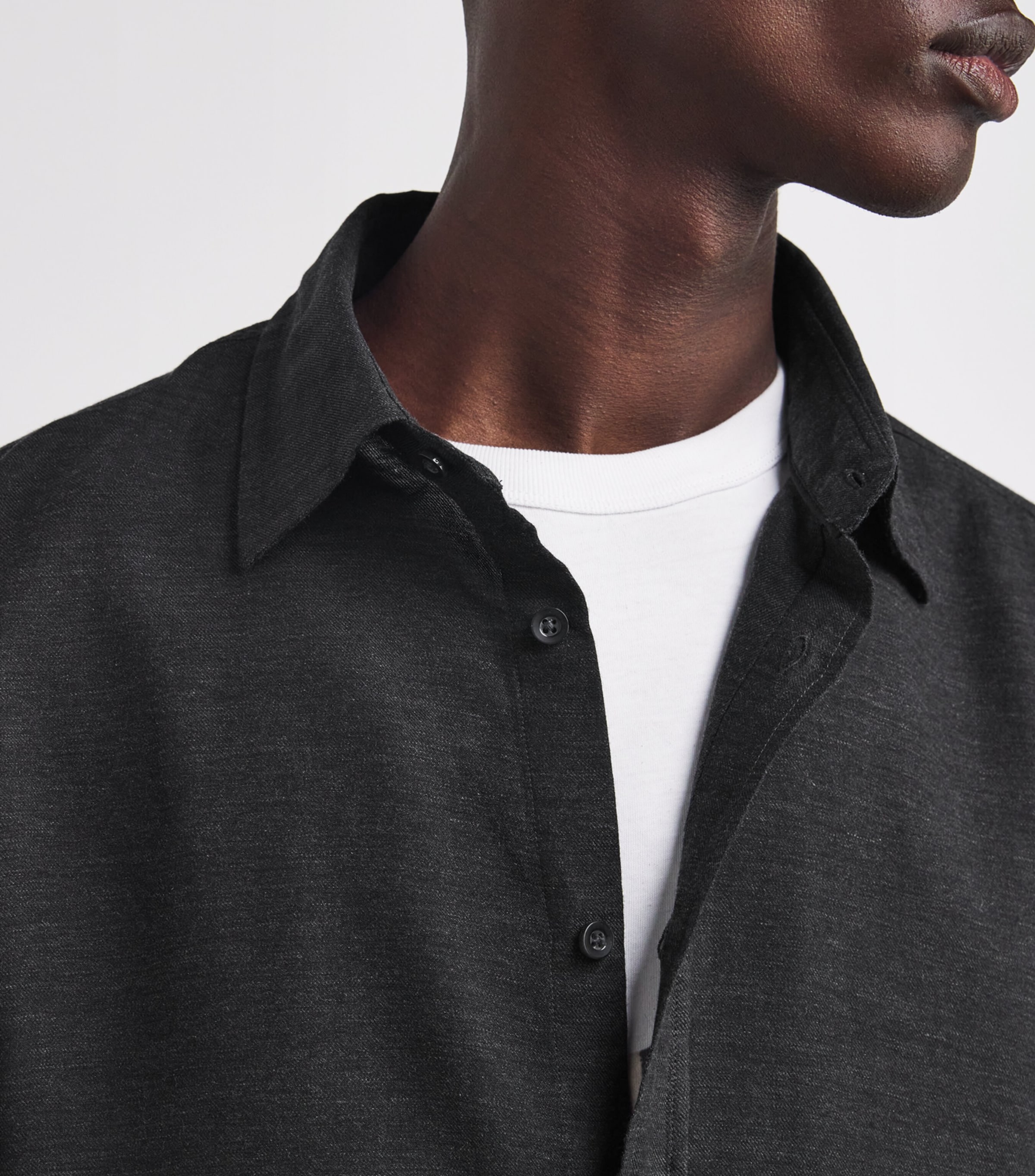 Cotton-Cashmere Shirt DGE - DK GREY Image 6