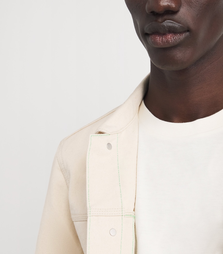 Paul Smith Mens Denim Embroidered Jacket R_wash Image 3