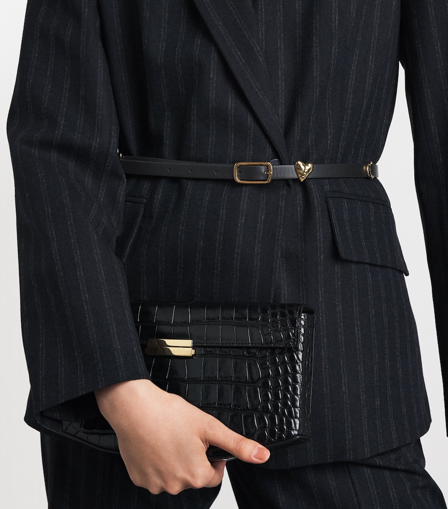 Claudie Pierlot Leather Charm Belt Black Image 2