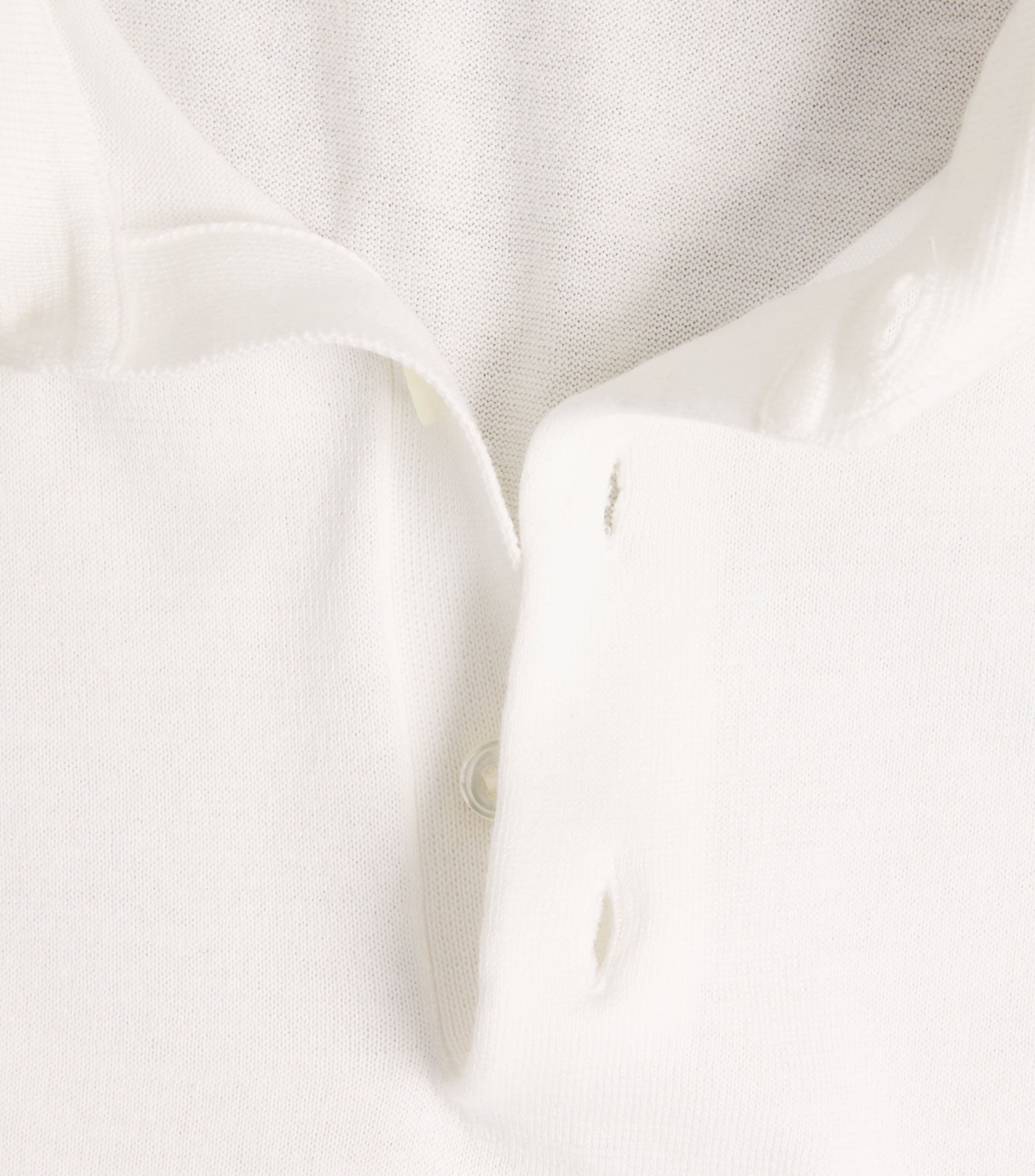Cotton Knit Polo Shirt 100 WHITE Image 5