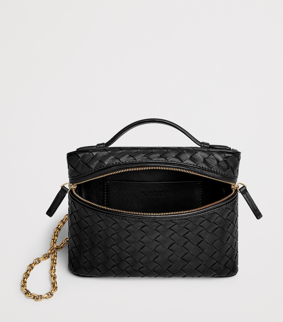 Small Leather Soft Vanity Case Top-Handle Bag 1019 Image 3