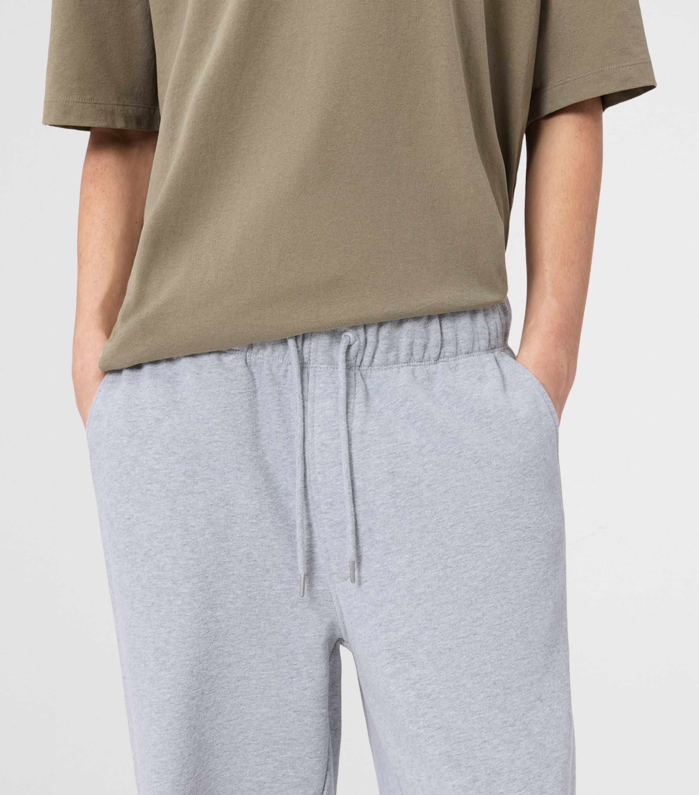 AllSaints Mens Cotton Asher Sweatpants Grey Marl Image 5