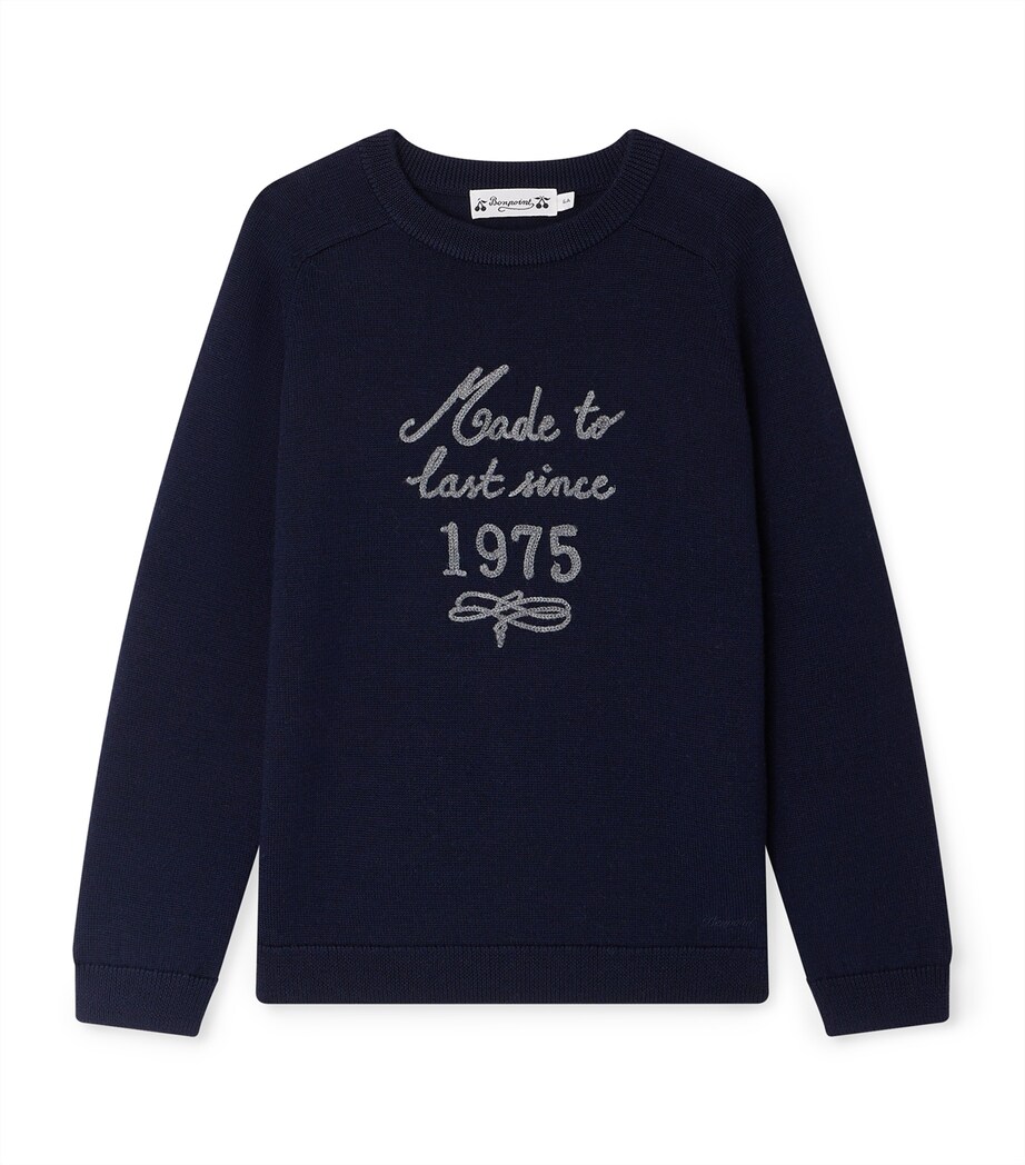 Wool Embroidered Juo Sweater (10-14 Years) UPB MARINE Image 1