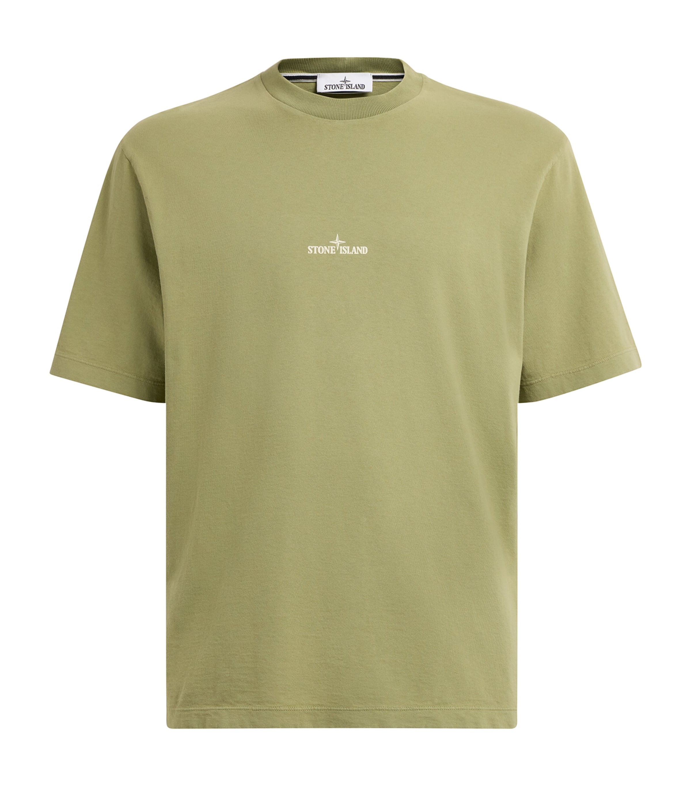 Stone Island Mens Organic Cotton Logo T-Shirt Image 1