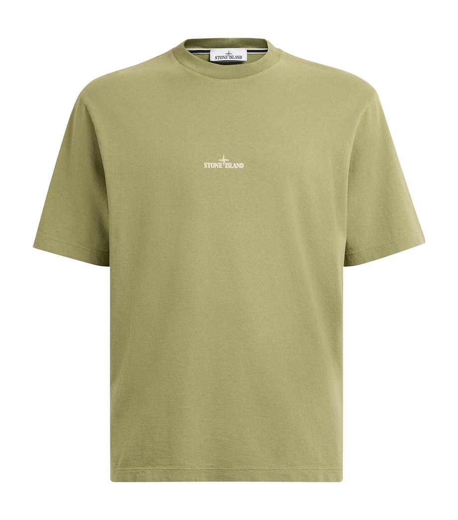 Stone Island Mens Organic Cotton Logo T-Shirt Image 1