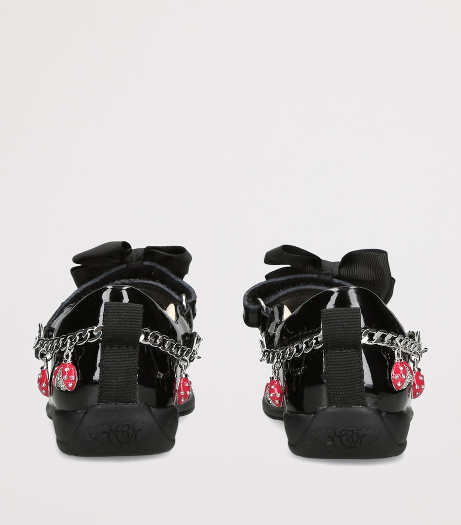 Lelli Kelly Patent Leather Ladybird School Shoes Black Image 4