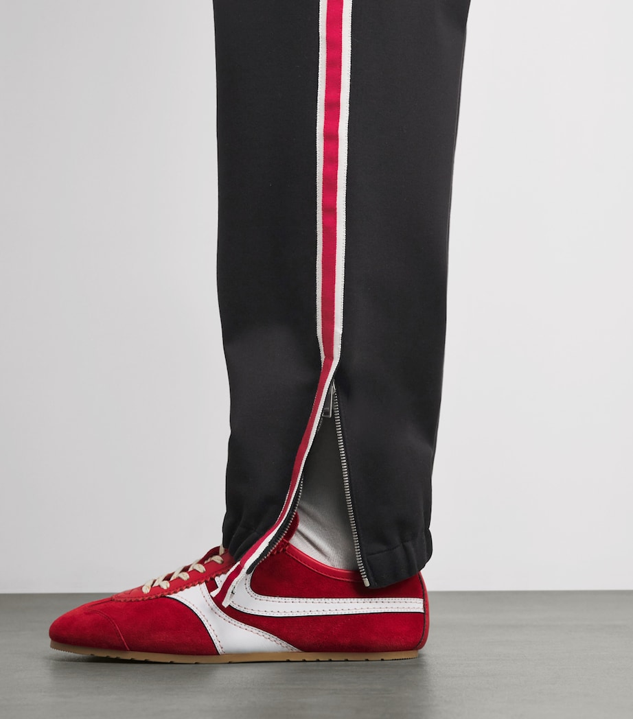 Rhude Mens Cotton-Blend Hamptons Track Sweatpants Blk/wht/red Image 3