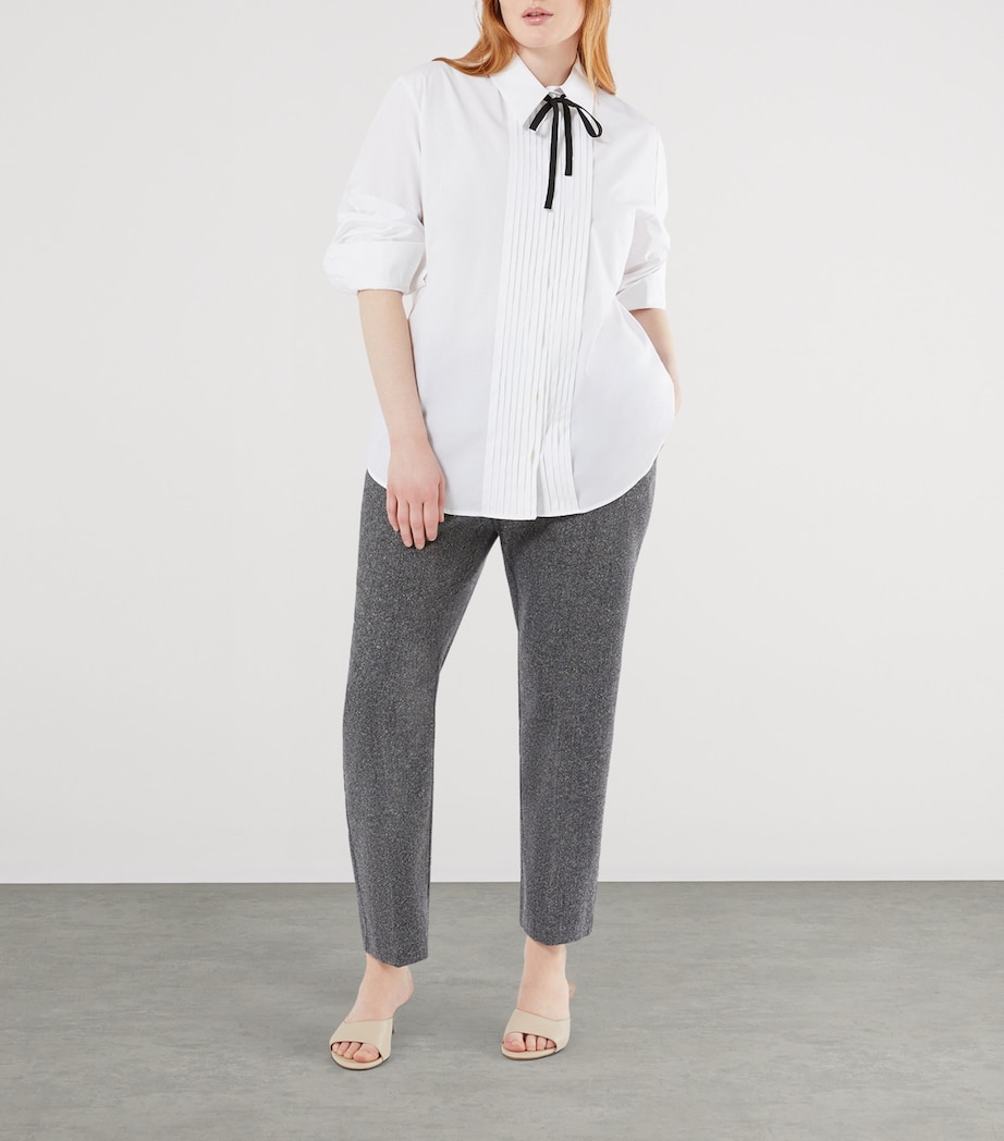Virgin Wool-Blend Chimera Tailored Trousers BLACK Image 4