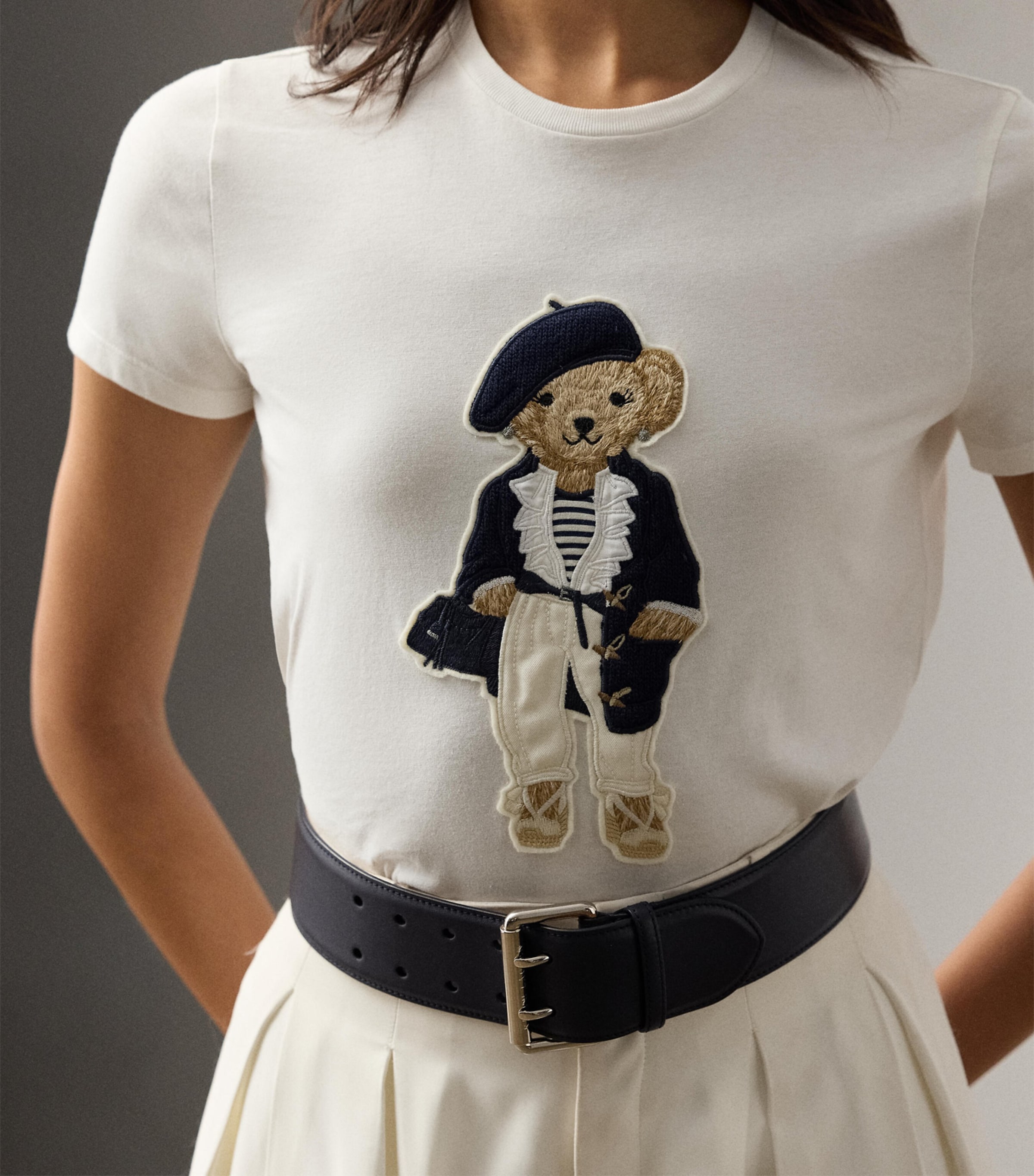 Cotton Polo Bear T-Shirt NATURAL-101 Image 5