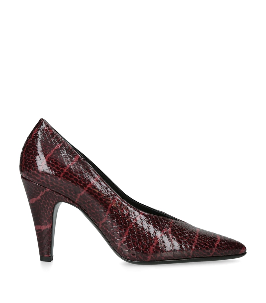 Alaïa Snakeskin Cone Pumps 90 Wine Image 1