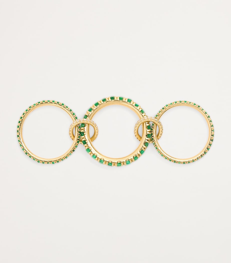 Yellow Gold, Diamond and Emerald Ring YELLOW GOLD Image 3