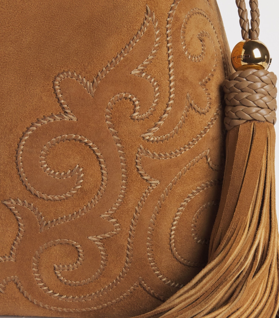 Etro Suede Patch Kalispera Shoulder Bag Ochre Image 6
