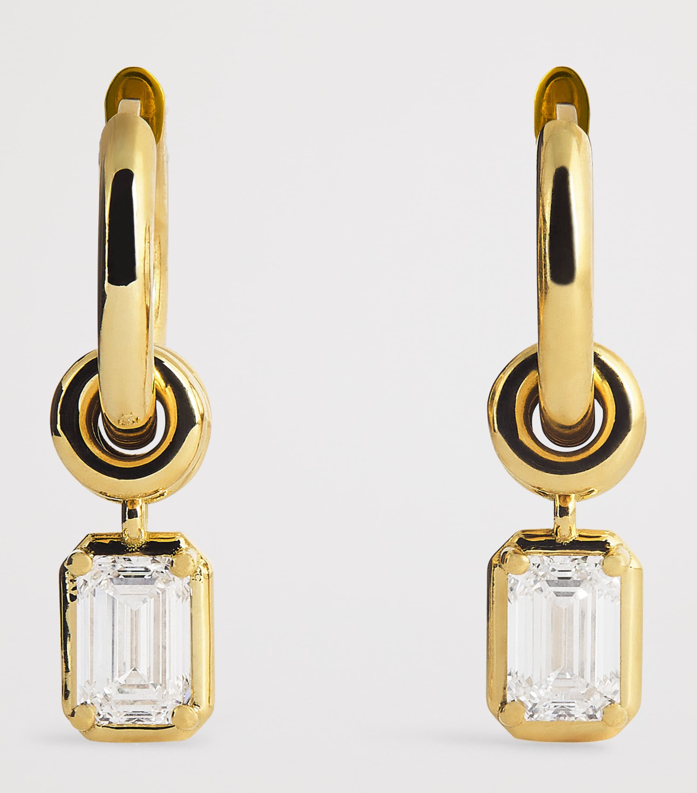 Spinelli Kilcollin Yellow Gold and Diamond Zahra Hoop Earrings Yellow Gold Image 3