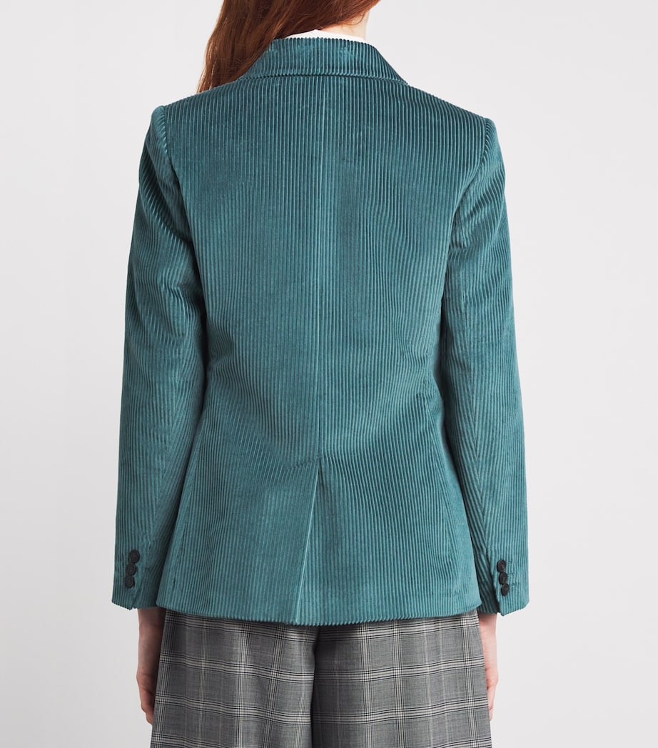 Corduroy Double-Breasted Blazer OIL Image 4