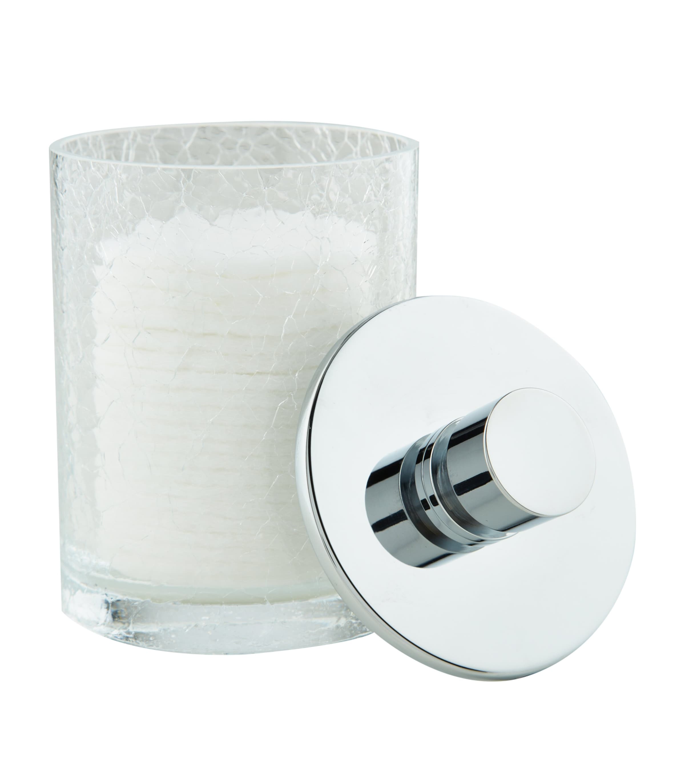 Medium Cracked Crystal Jar SILVER Image 2