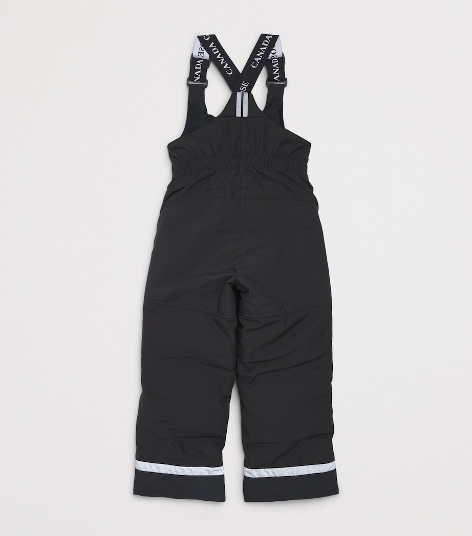 Canada Goose Kids Down Eaglet Bib Overalls (2-7 Years) Black Noir Image 2