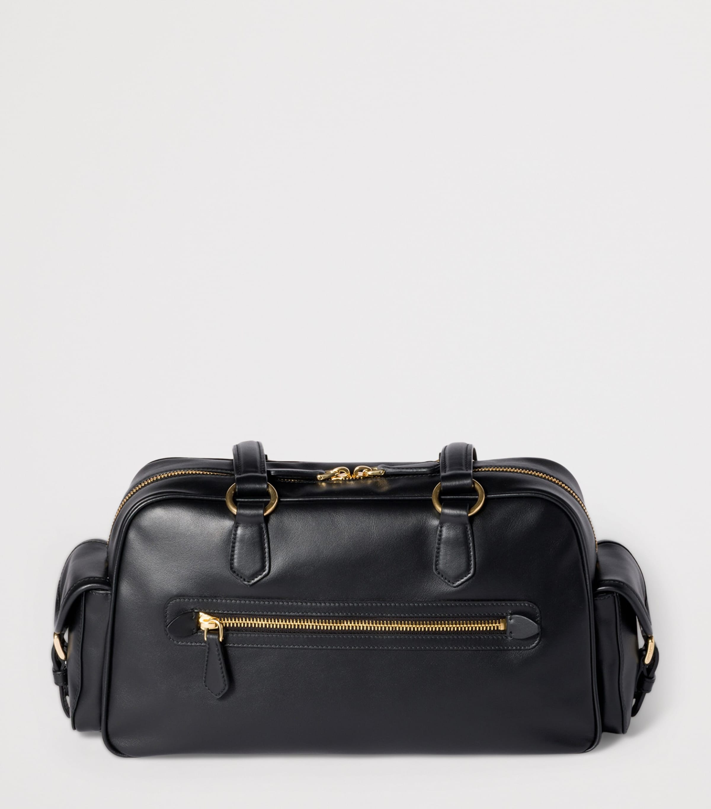 Nappa Leather Pocket Top-Handle Bag F0002 Image 3