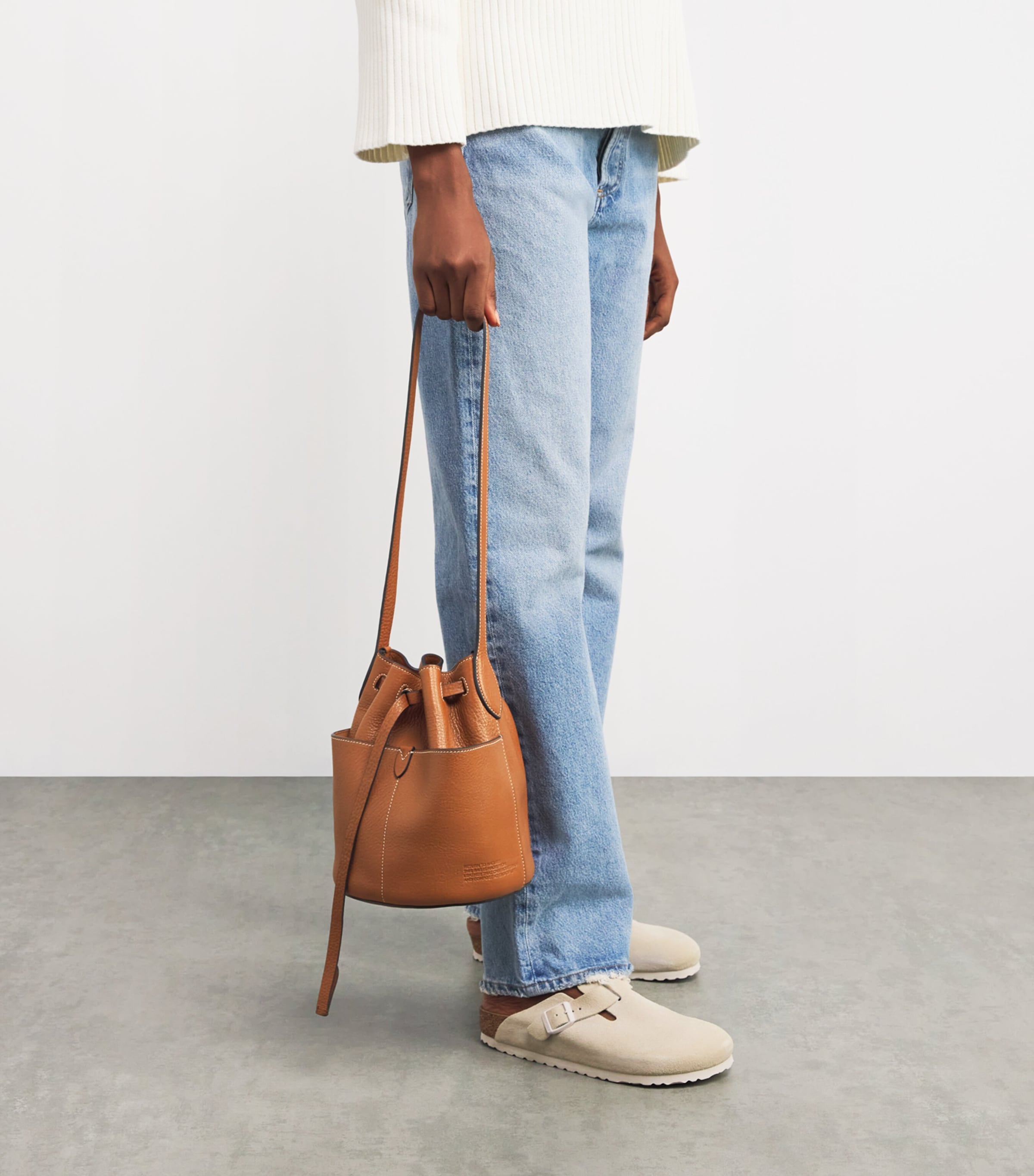 Anya Hindmarch Small Leather Return To Nature Bucket Bag