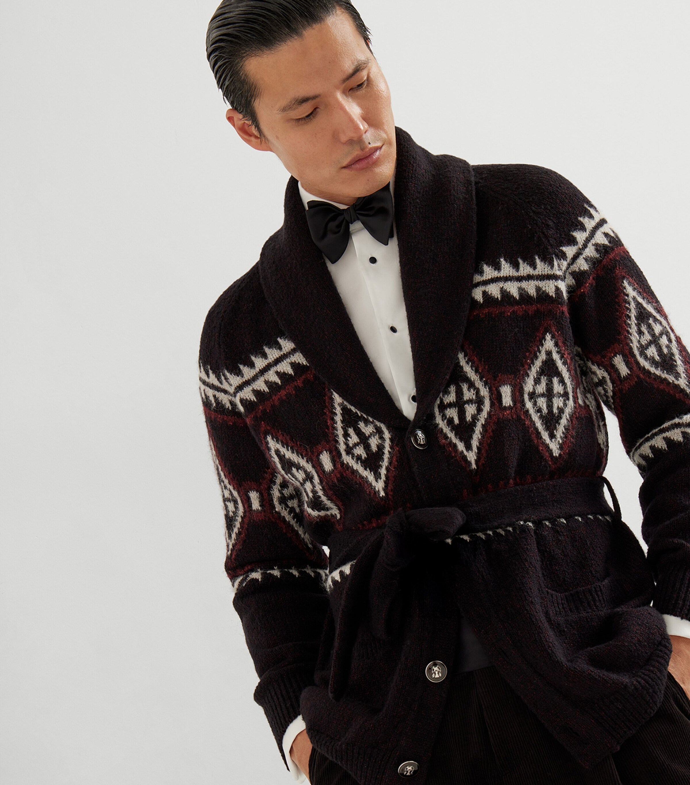 Virgin Wool-Silk-Cashmere Cardigan CEC66 Image 3