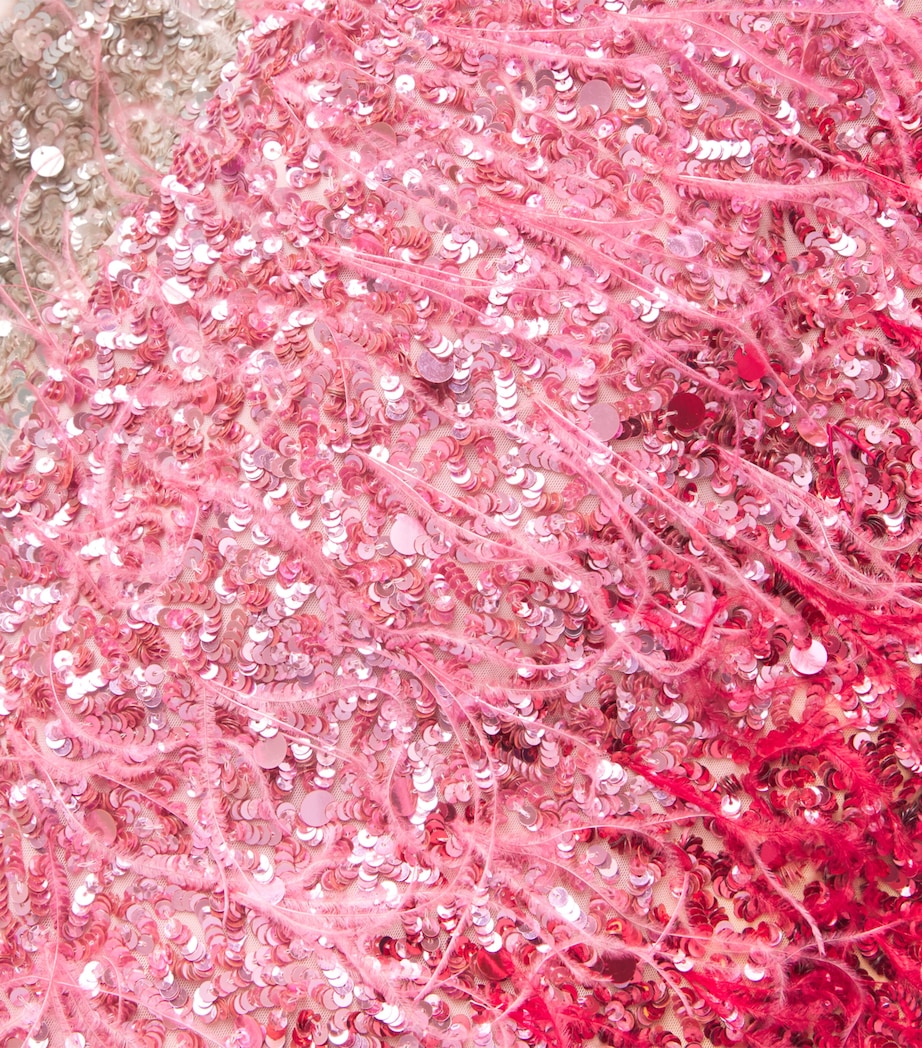 Alice+Olivia Womens Embellished Ashton Maxi Skirt Asc Ombre Pink Image 6