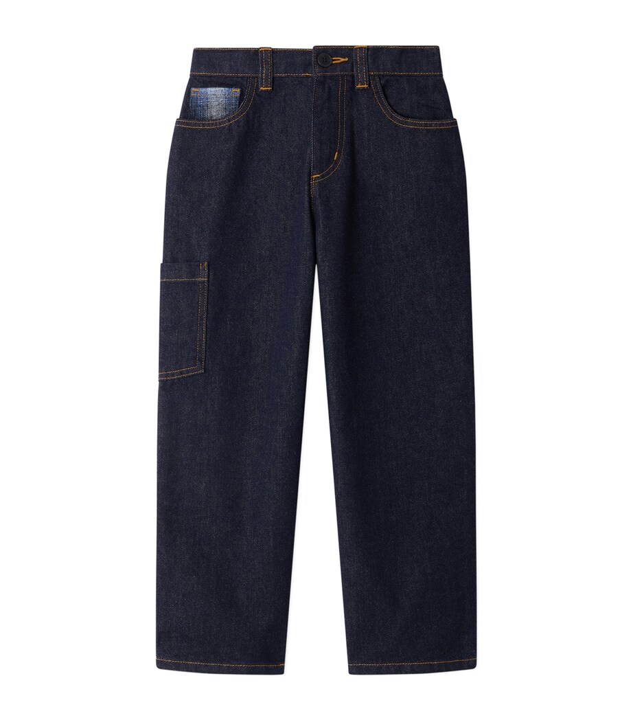 Bonpoint x Maison Kitsuné Embroidered Jeans (14 Years) Jean Fonce Image 1