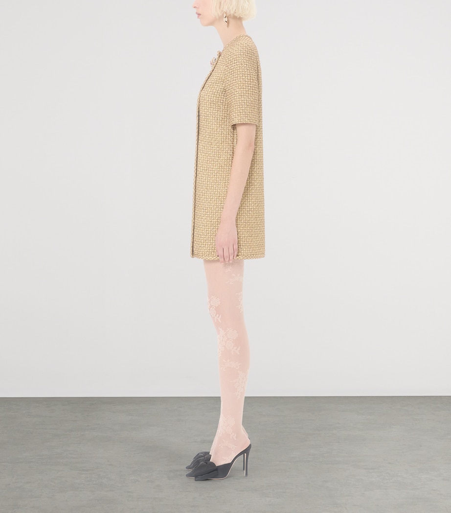 Valentino Womens Metallic Wrap Mini Dress Image 3