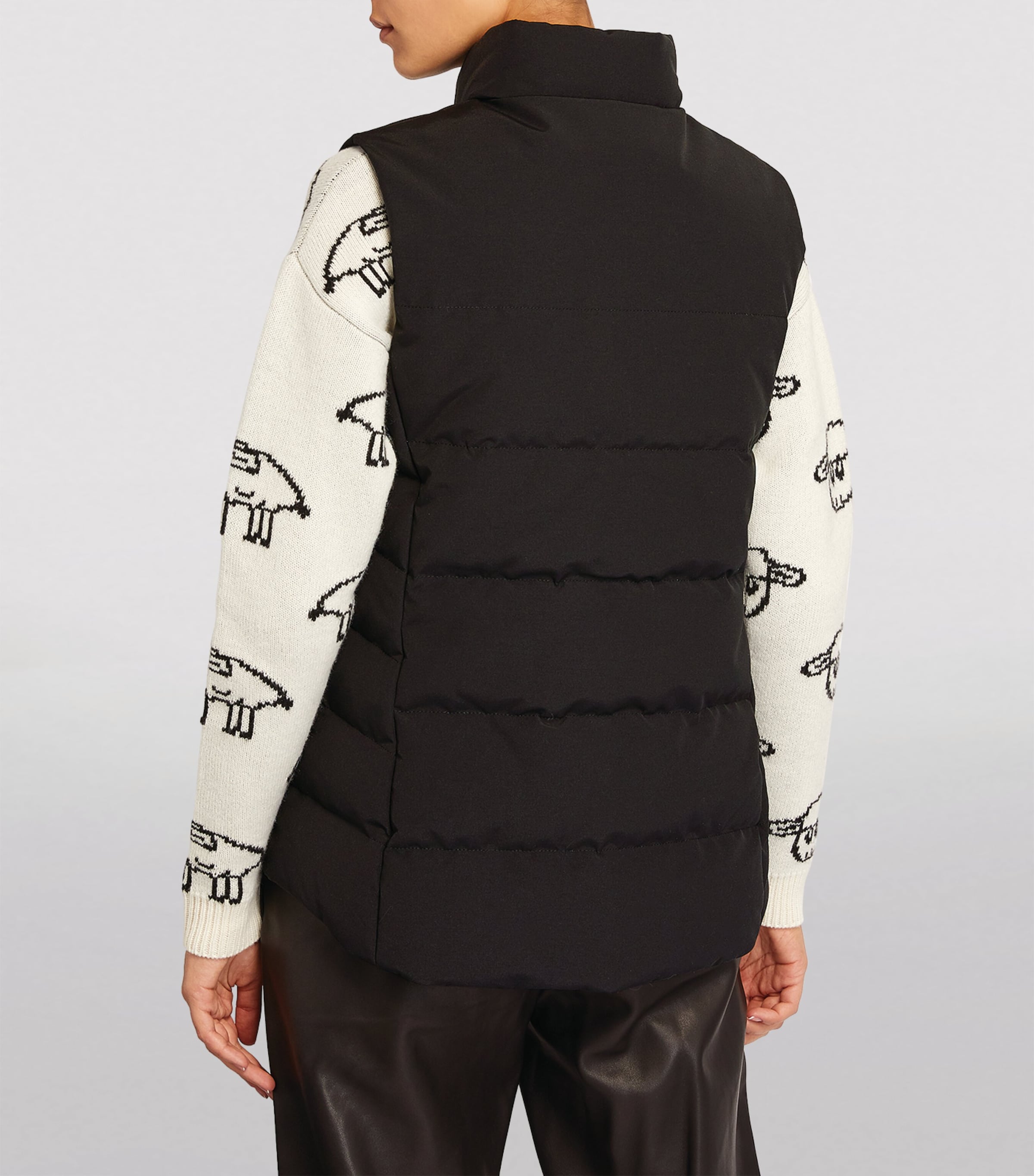 Down-Filled Padded Freestyle Gilet 9061 BLACK Image 7