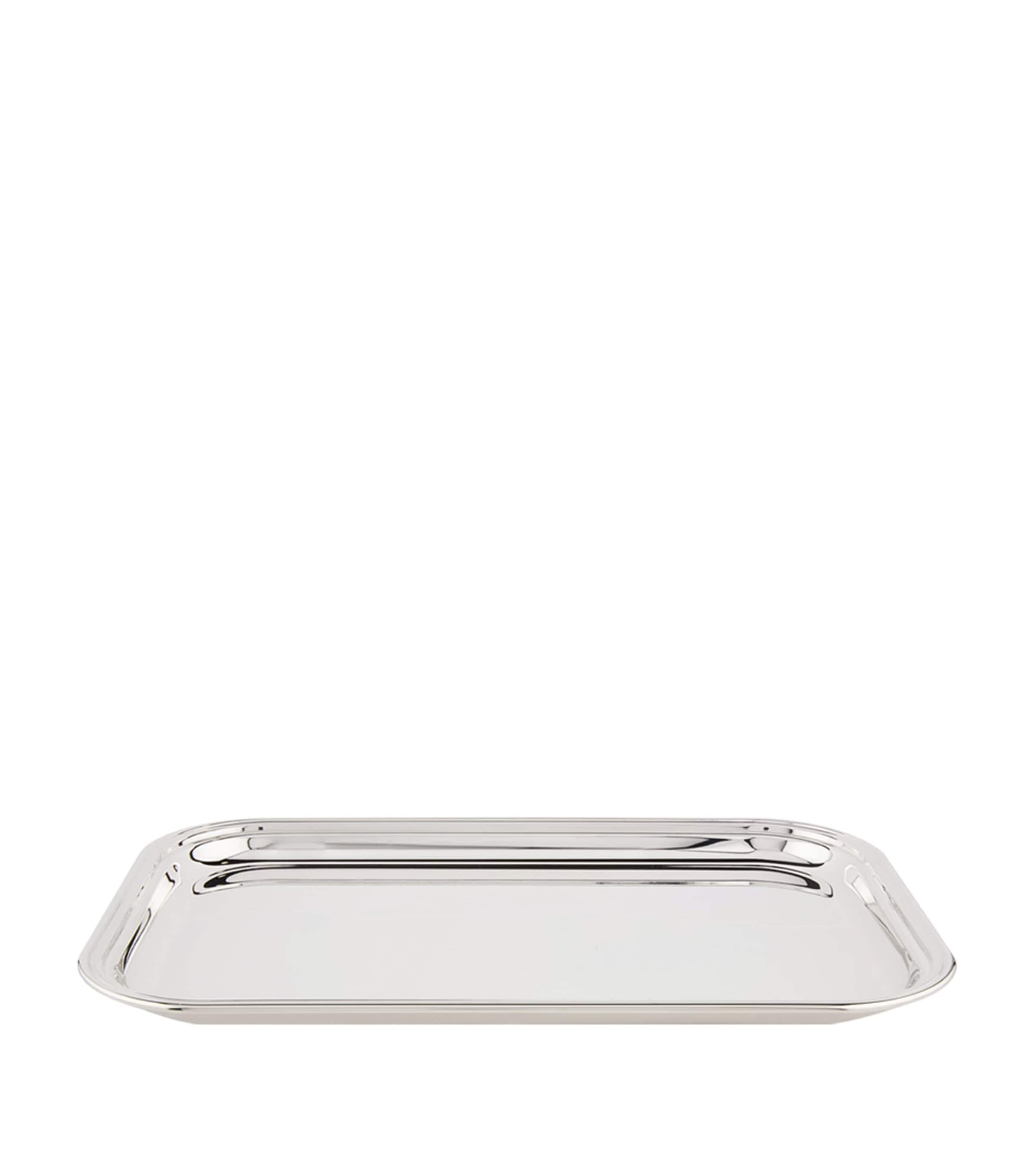 Silver Plated Georgian Rectangular Tray (39cm x H26cm) SILVER Image 2