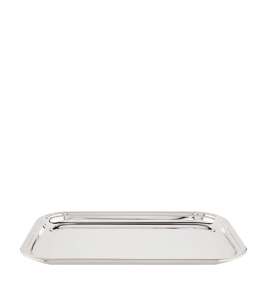 Silver Plated Georgian Rectangular Tray (39cm x H26cm) SILVER Image 2