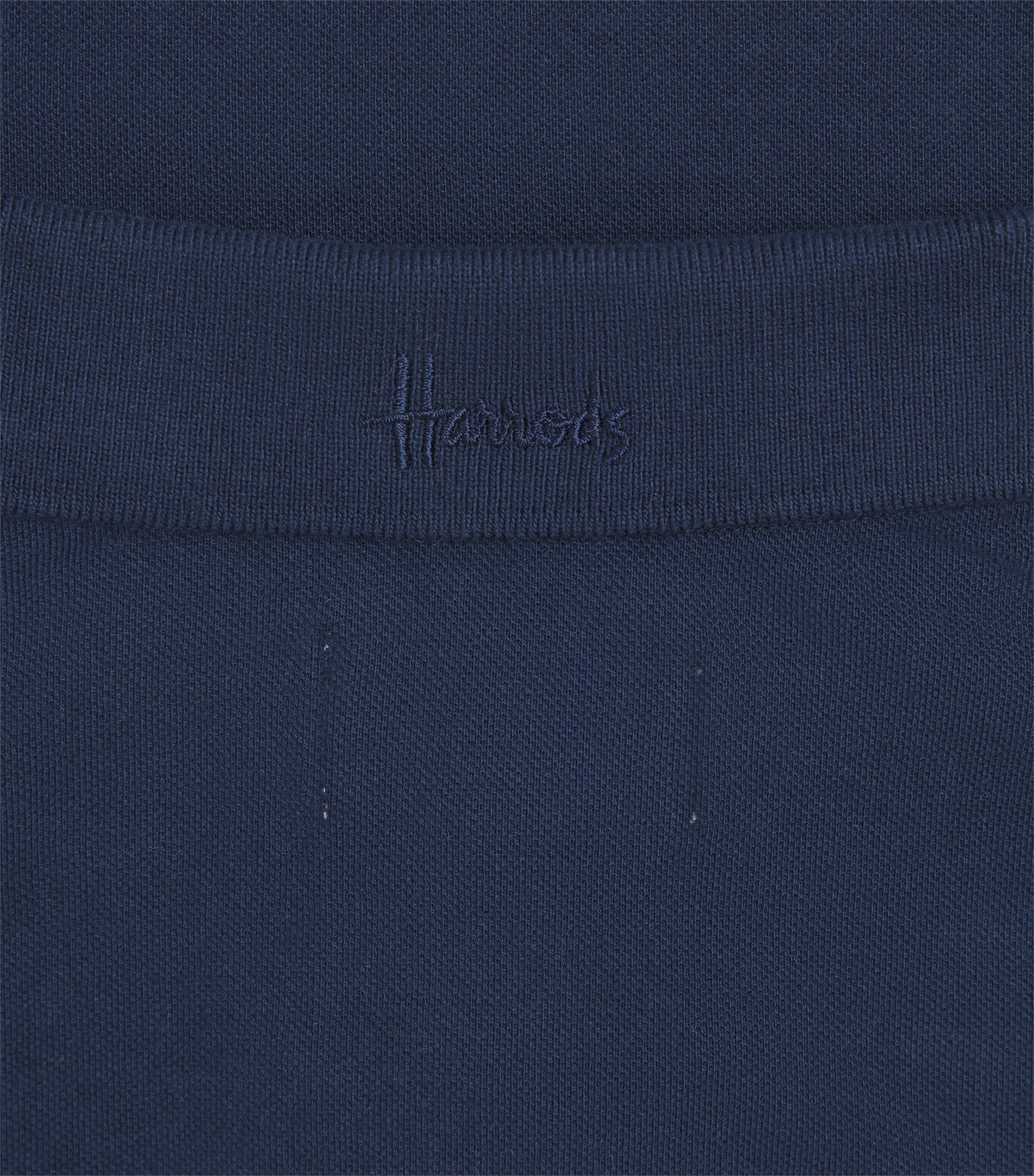 Harrods Cotton Polo Shirt (2-8 Years) Navy Image 3