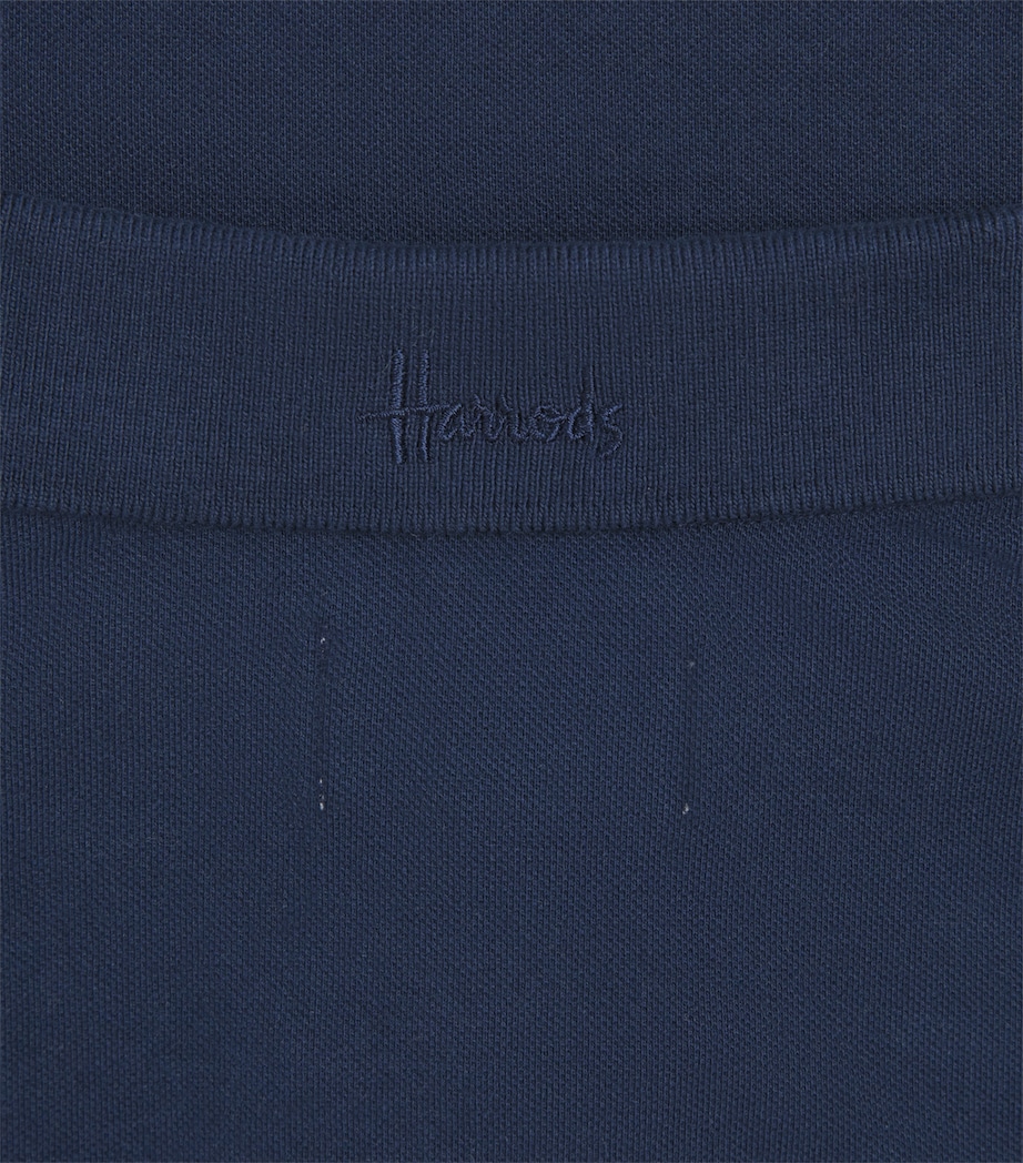 Harrods Cotton Polo Shirt (2-8 Years) Navy Image 3