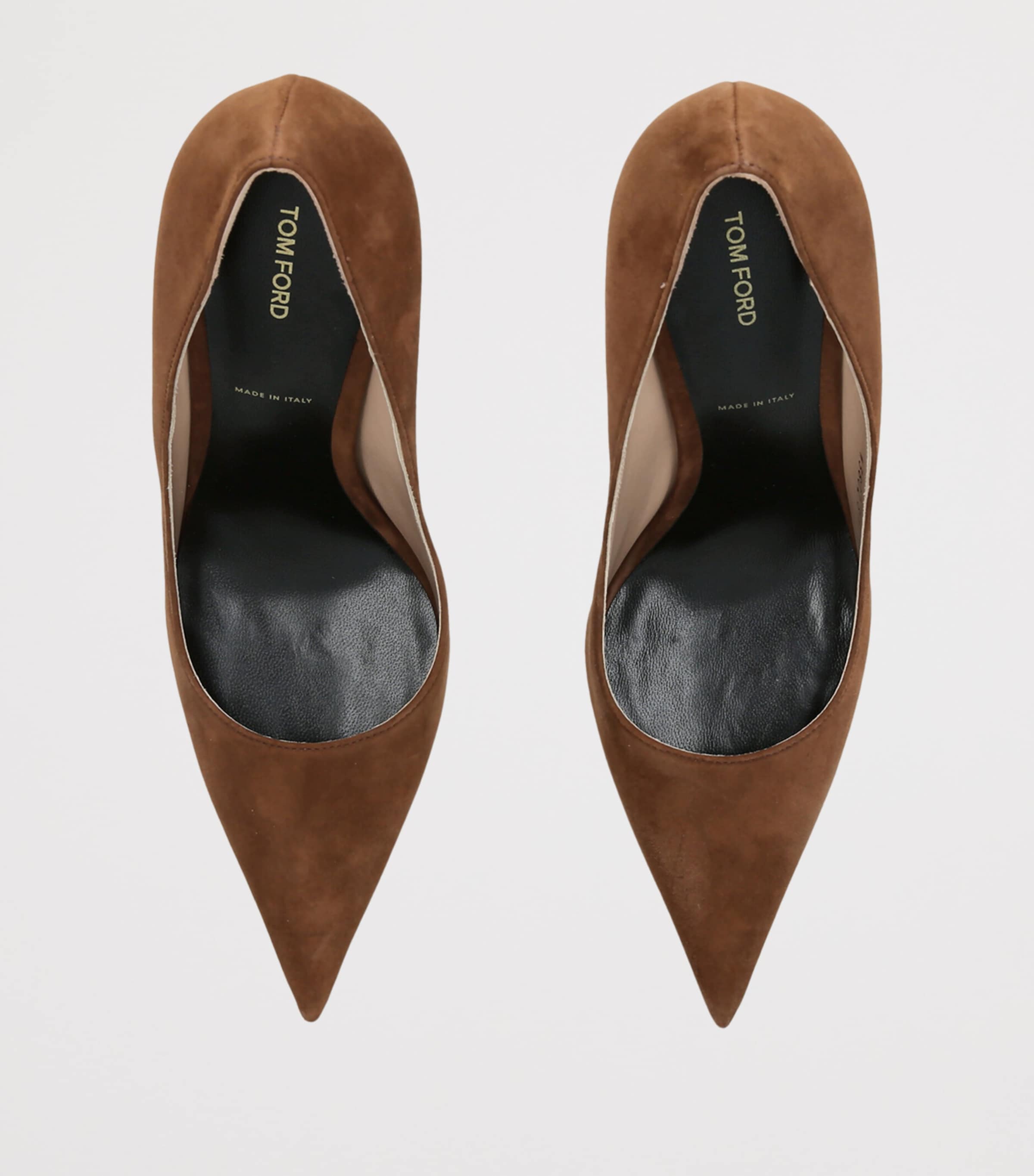 TOM FORD Suede Betty Pumps 105 Brown Image 3
