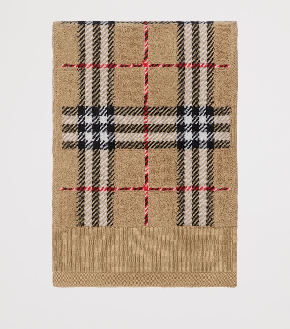 Wool Check Scarf SAND IP CHECK Image 2