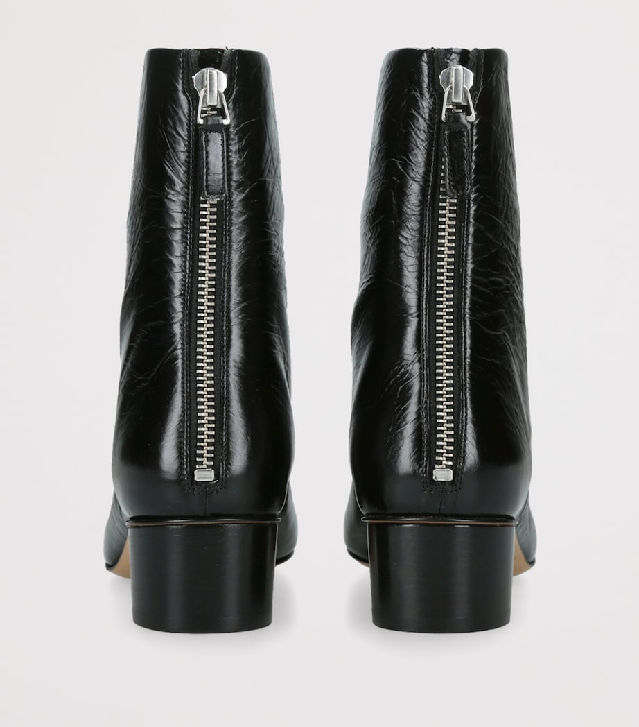 Crinkled Leather Carole Luna Ankle Boots 40 BLACK Image 2